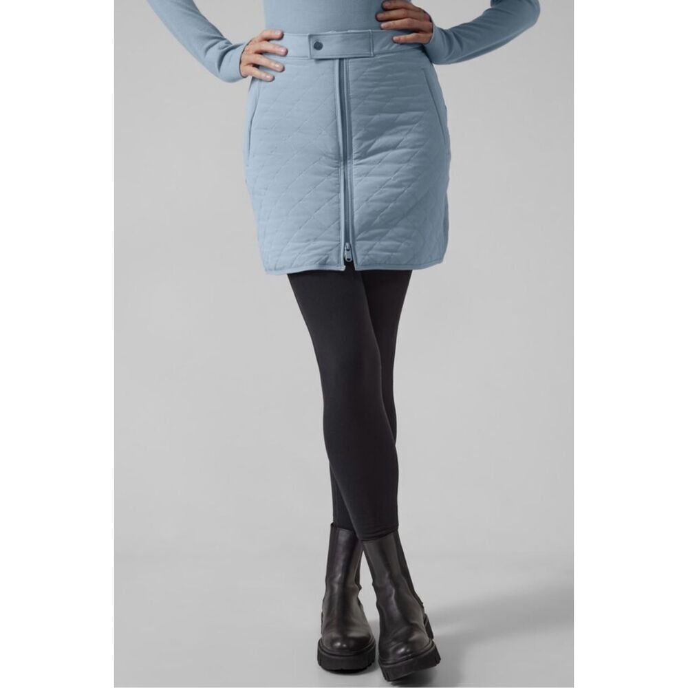 Athleta Light Blue Quilted Mini Skirt